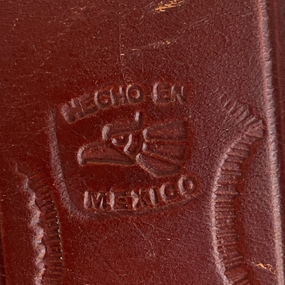 Leather Belt Made In Mexico Hand Tooled size 34 - Picture 7 of 12